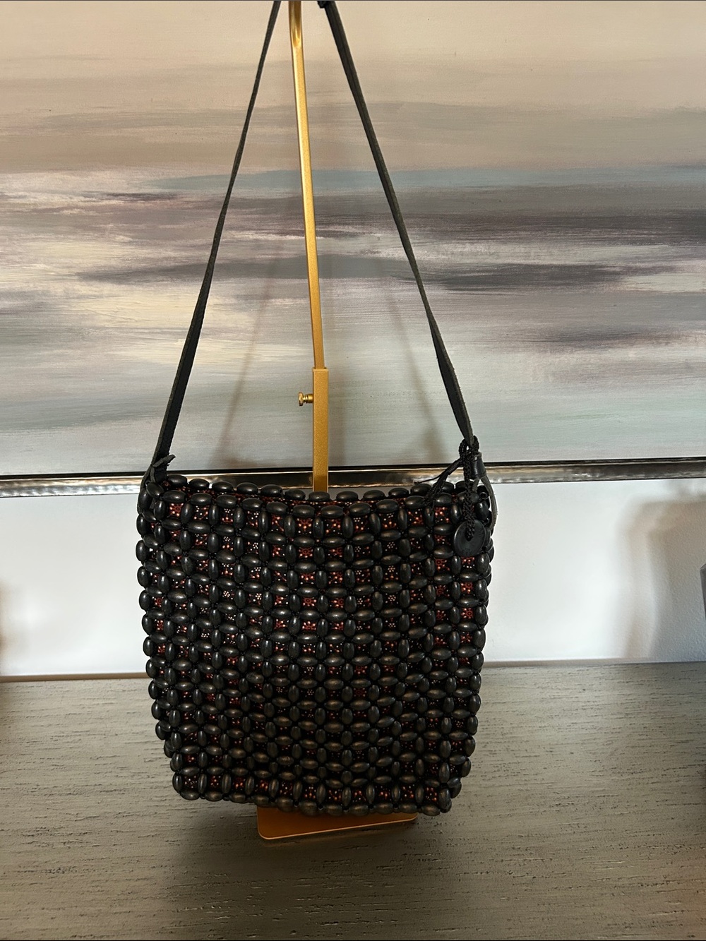 The Sak Black Beaded Shoulder Bag Good condition